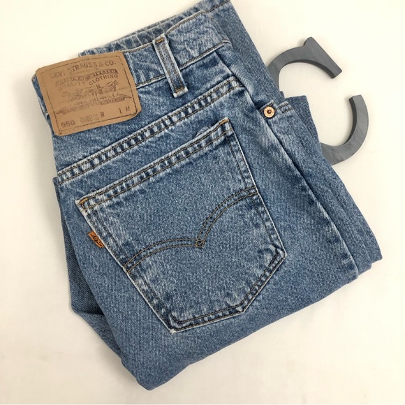 Levi’s Sz 30 VTG 950 Relax Fit Orange Tab Jeans - Picture 3 of 13